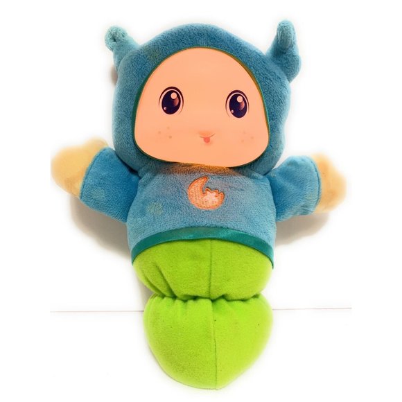 Gloworm 2011 Playskool Musical Light Up Glow Worm Blue Baby Plush Toy Doll - Picture 3 of 5